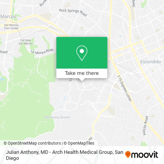 Mapa de Julian Anthony, MD - Arch Health Medical Group