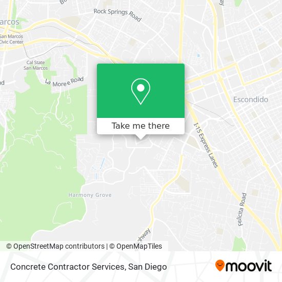 Concrete Contractor Services map