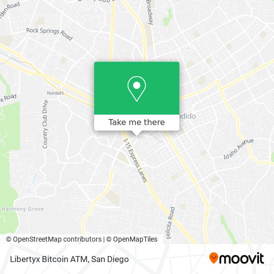 Mapa de Libertyx Bitcoin ATM