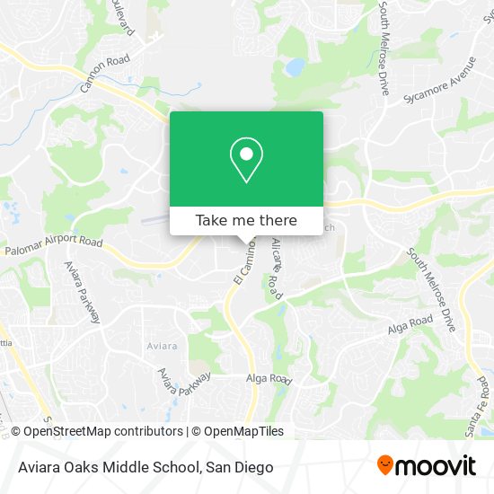 Aviara Oaks Middle School map