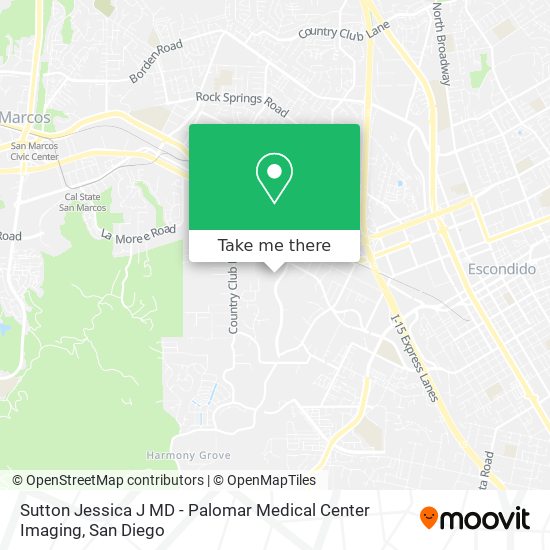 Mapa de Sutton Jessica J MD - Palomar Medical Center Imaging
