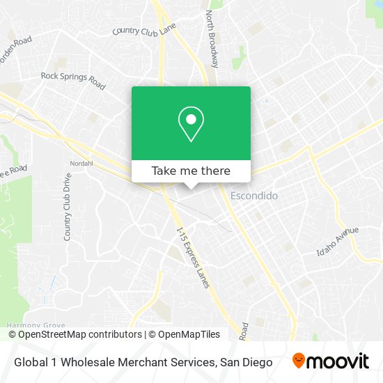 Global 1 Wholesale Merchant Services map