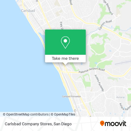 Mapa de Carlsbad Company Stores