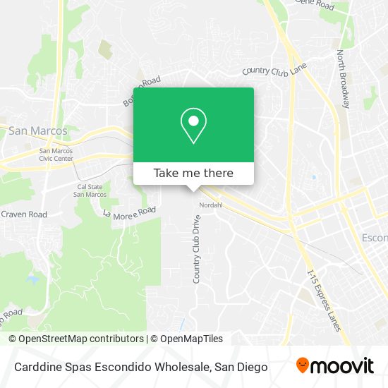 Mapa de Carddine Spas Escondido Wholesale