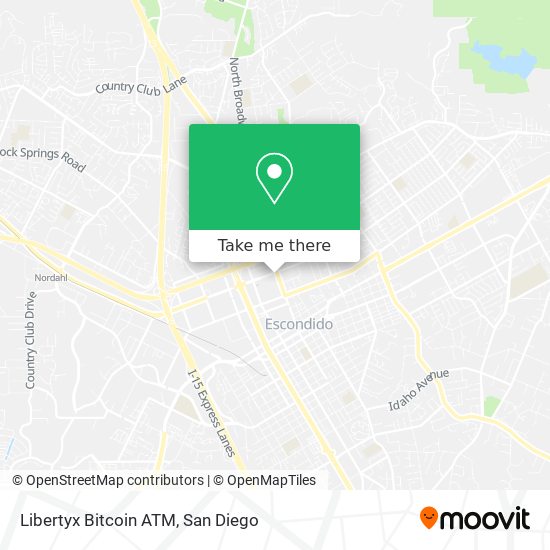 Mapa de Libertyx Bitcoin ATM