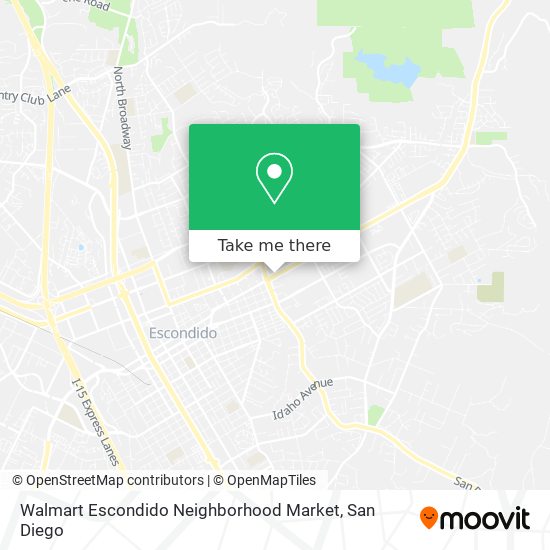 Walmart Escondido Neighborhood Market map