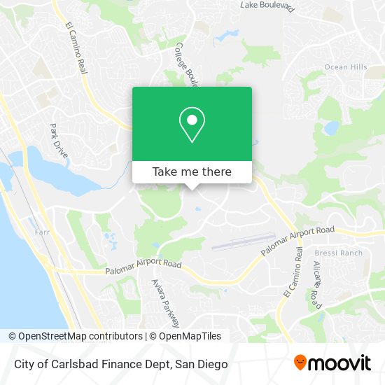 Mapa de City of Carlsbad Finance Dept