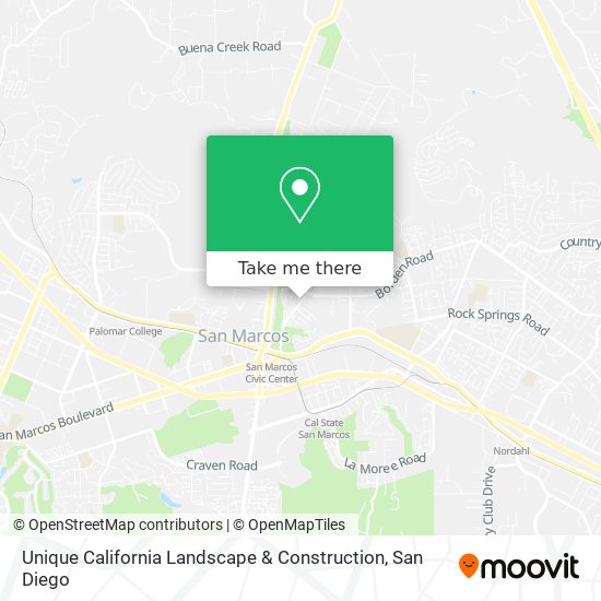 Unique California Landscape & Construction map