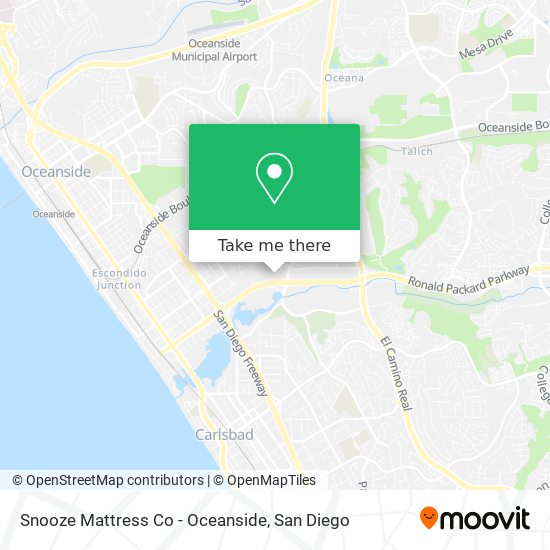 Mapa de Snooze Mattress Co - Oceanside