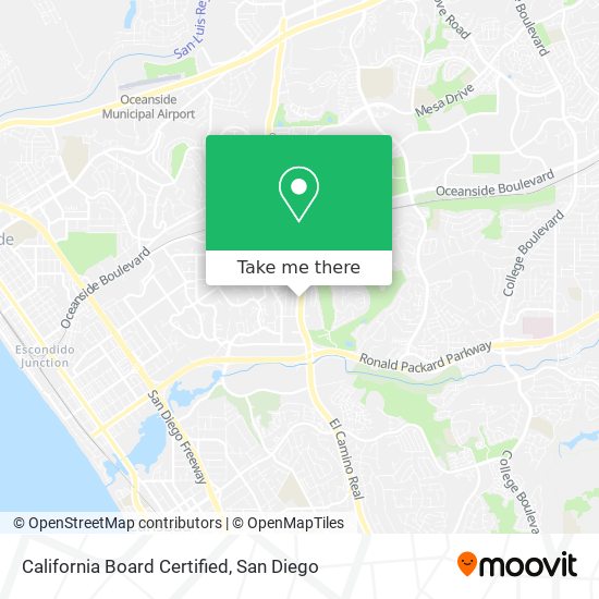 Mapa de California Board Certified