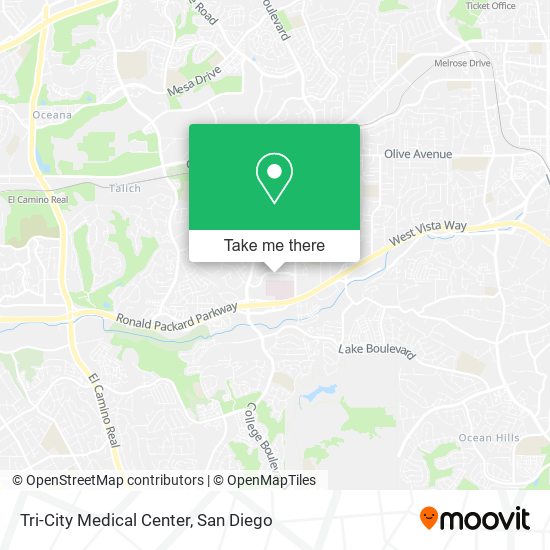 Mapa de Tri-City Medical Center