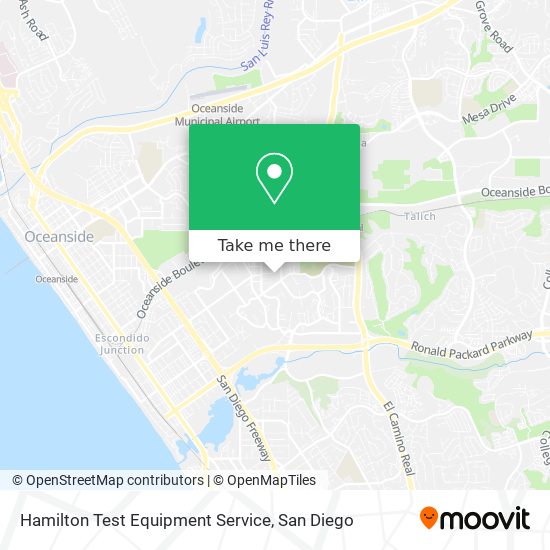 Hamilton Test Equipment Service map