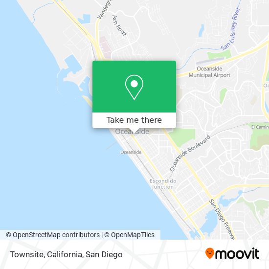 Townsite, California map