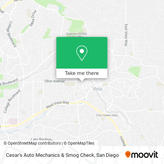 Cesar's Auto Mechanics & Smog Check map