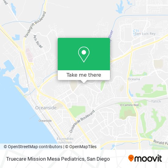 Truecare Mission Mesa Pediatrics map