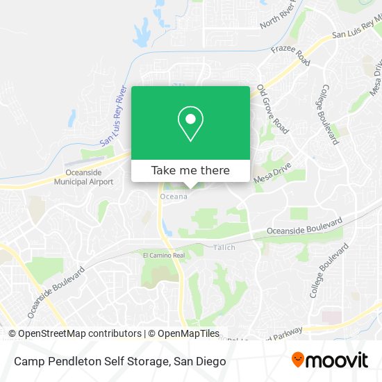 Camp Pendleton Self Storage map