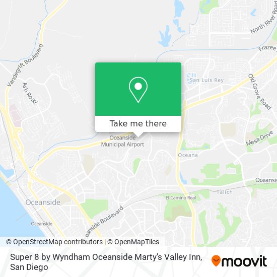 Super 8 by Wyndham Oceanside Marty's Valley Inn map