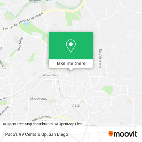 Paco's 99 Cents & Up map