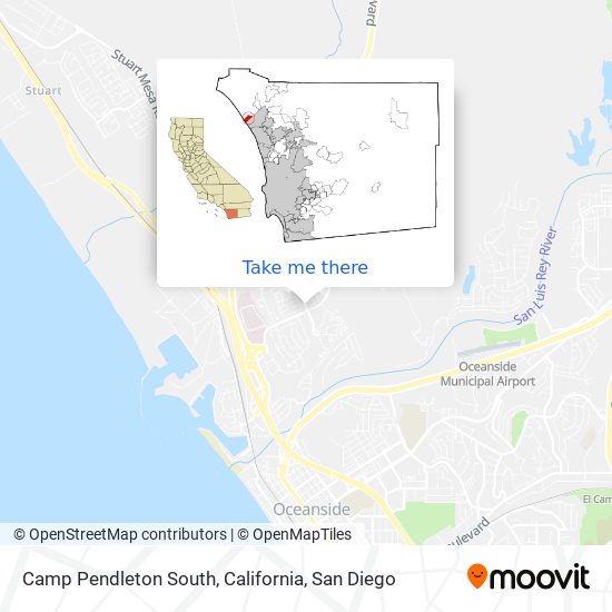 Camp Pendleton South, California map