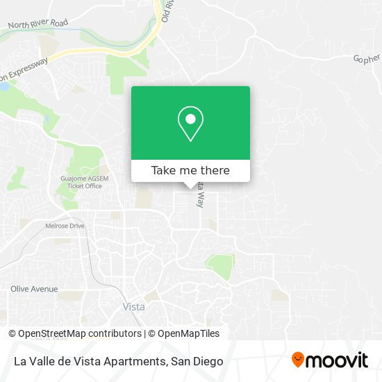 Mapa de La Valle de Vista Apartments