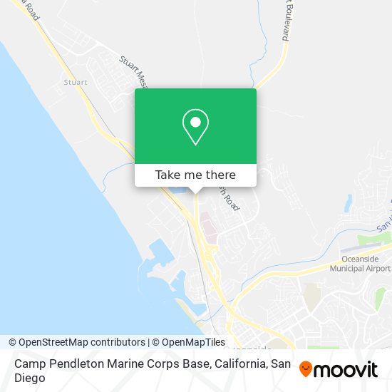 Mapa de Camp Pendleton Marine Corps Base, California