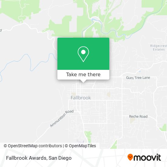 Mapa de Fallbrook Awards