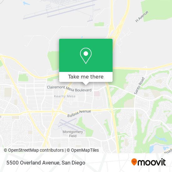 5500 Overland Avenue map