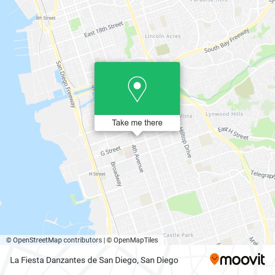 Mapa de La Fiesta Danzantes de San Diego