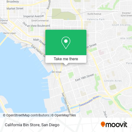 Mapa de California Bin Store