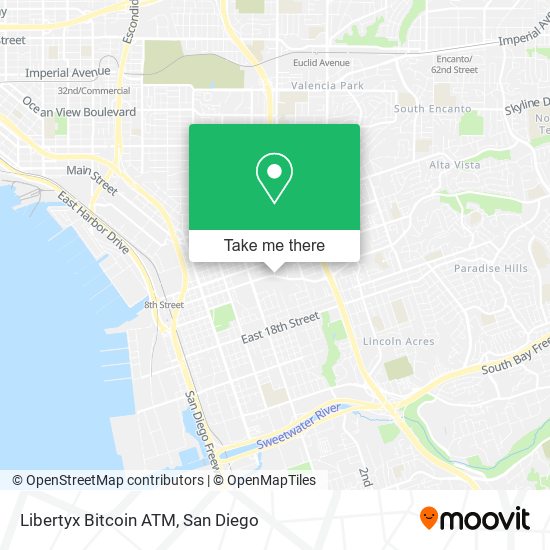 Mapa de Libertyx Bitcoin ATM