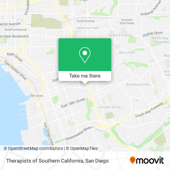 Therapists of Southern California map