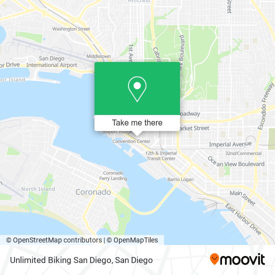 Mapa de Unlimited Biking San Diego