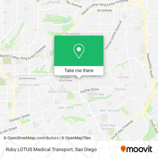 Mapa de Ruby LOTUS Medical Transport