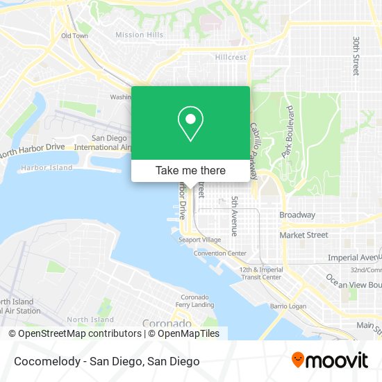 Cocomelody - San Diego map