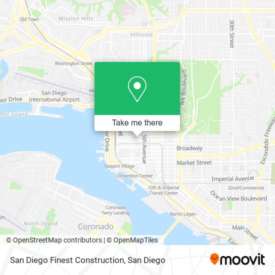 San Diego Finest Construction map