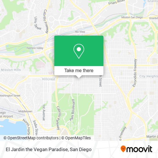 El Jardin the Vegan Paradise map