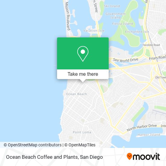 Ocean Beach Coffee and Plants map