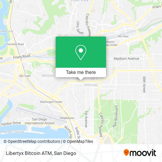 Mapa de Libertyx Bitcoin ATM