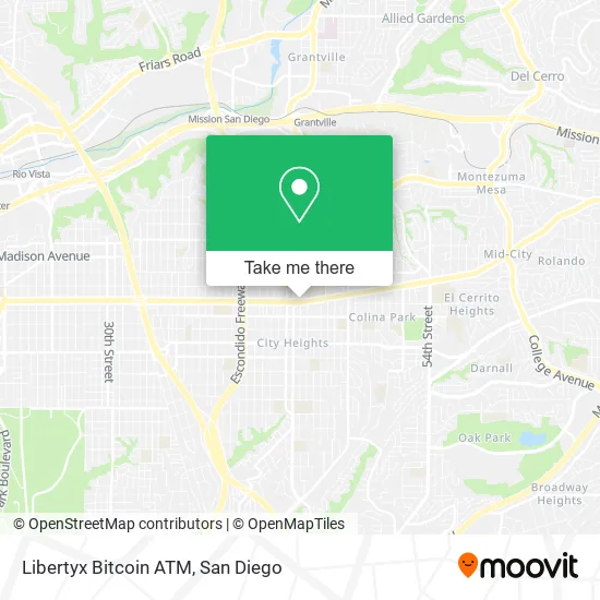 Mapa de Libertyx Bitcoin ATM