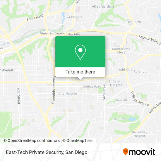 Mapa de East-Tech Private Security