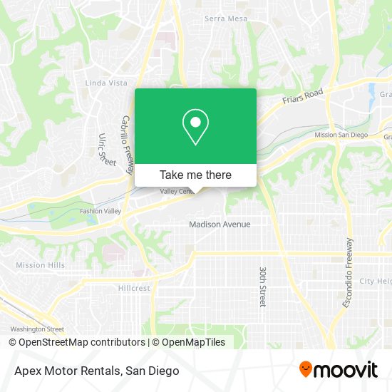 Apex Motor Rentals map