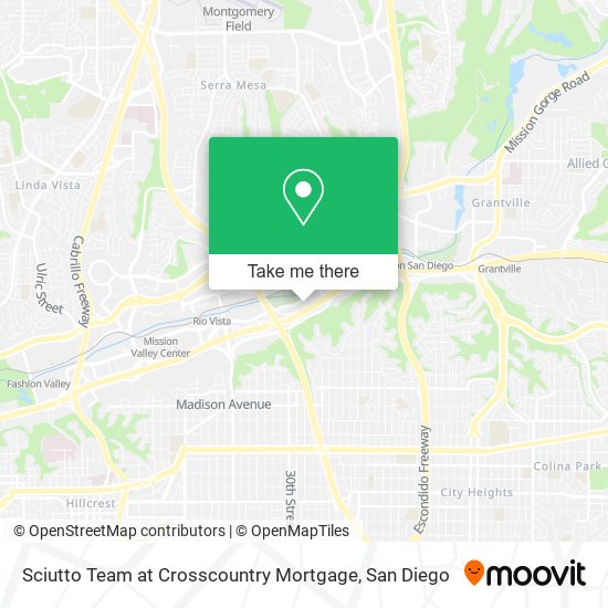 Sciutto Team at Crosscountry Mortgage map