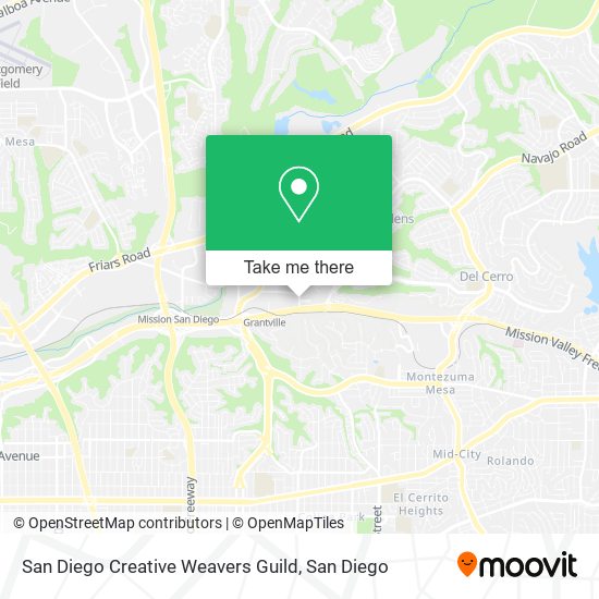 San Diego Creative Weavers Guild map