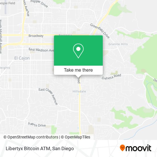 Mapa de Libertyx Bitcoin ATM