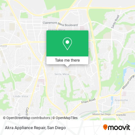 Mapa de Akra Appliance Repair