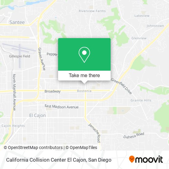 California Collision Center El Cajon map