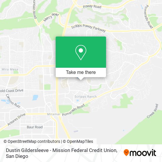 Mapa de Dustin Gildersleeve - Mission Federal Credit Union