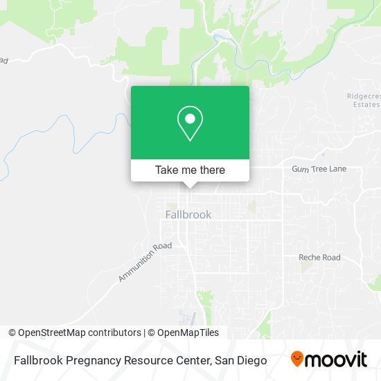 Mapa de Fallbrook Pregnancy Resource Center