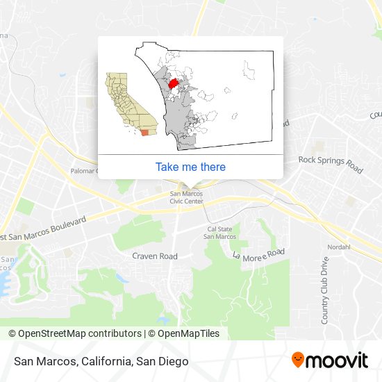 San Marcos, California map