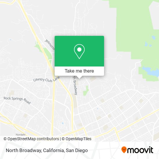 Mapa de North Broadway, California